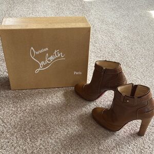 Christian Louboutin Brown Ankle Boots